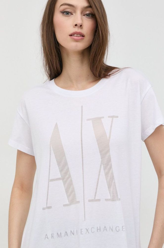 Футболка Armani Exchange жіноча колір білий (2531177) фото 4