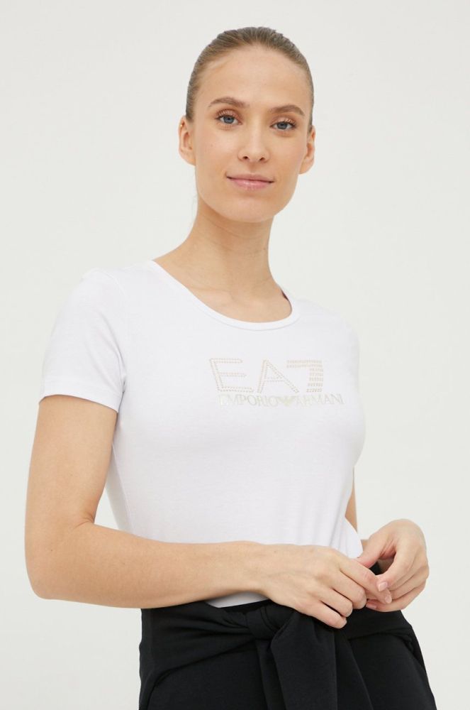 Футболка EA7 Emporio Armani жіноча колір білий (2503241)