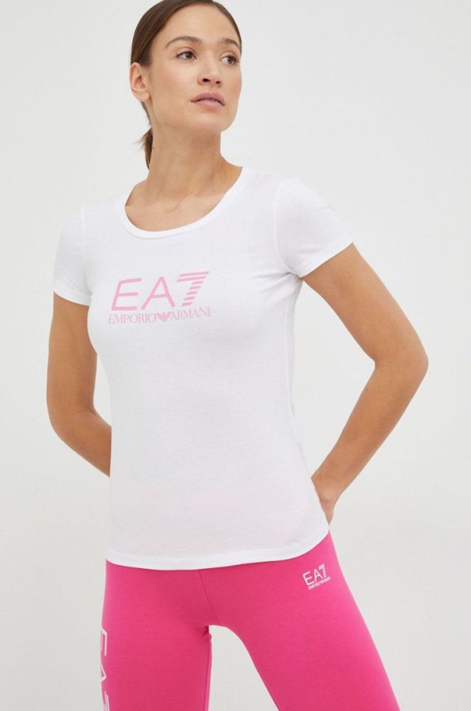 Футболка EA7 Emporio Armani жіноча колір білий (2889584) фото 4