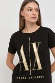 Бавовняна футболка Armani Exchange колір чорний (3143660)