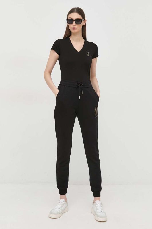 Бавовняна футболка Armani Exchange колір чорний (2956951) фото 2