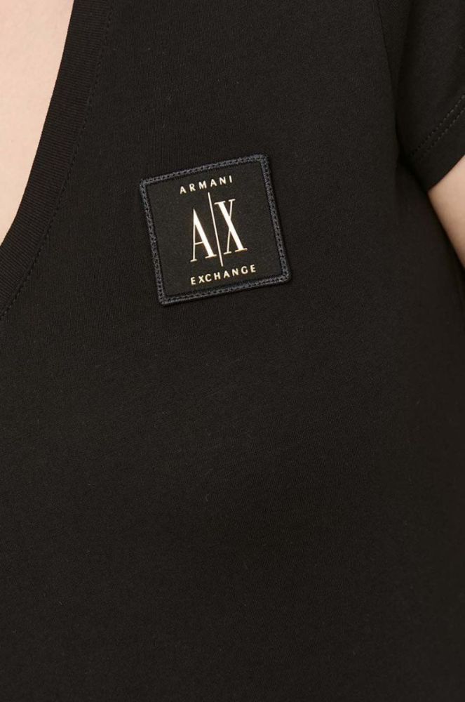 Бавовняна футболка Armani Exchange колір чорний (2956951) фото 5