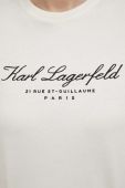 Бавовняна футболка Karl Lagerfeld колір бежевий (3098233)