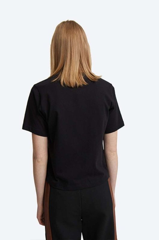 Бавовняна футболка Wood Wood Steffi T-Shirt x Fila колір чорний 688376.A296-BLACK фото 2