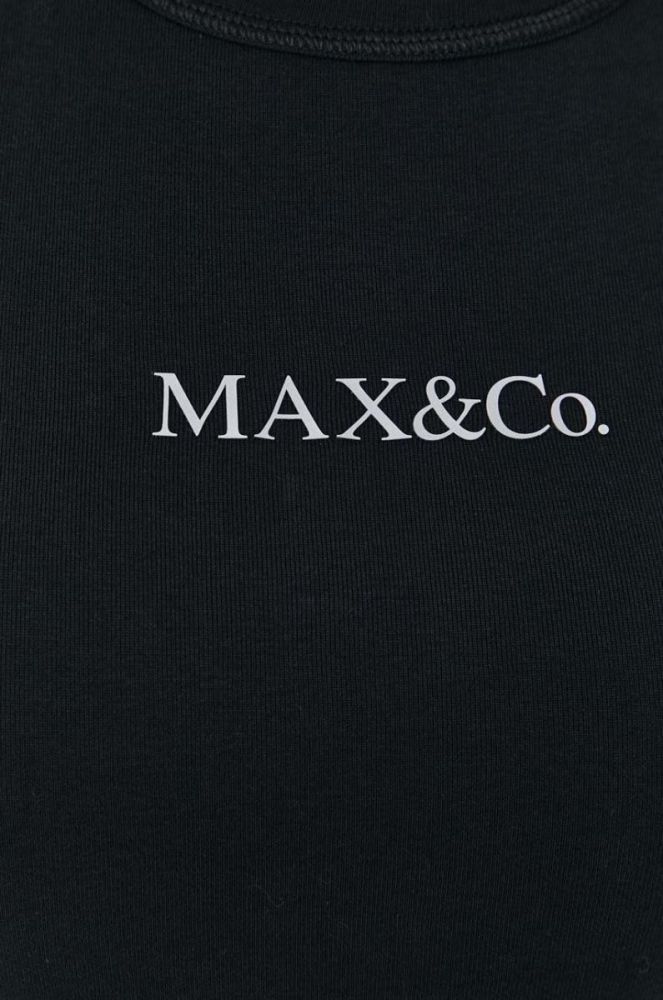 Бавовняна футболка MAX&Co. колір чорний (3458016) фото 6