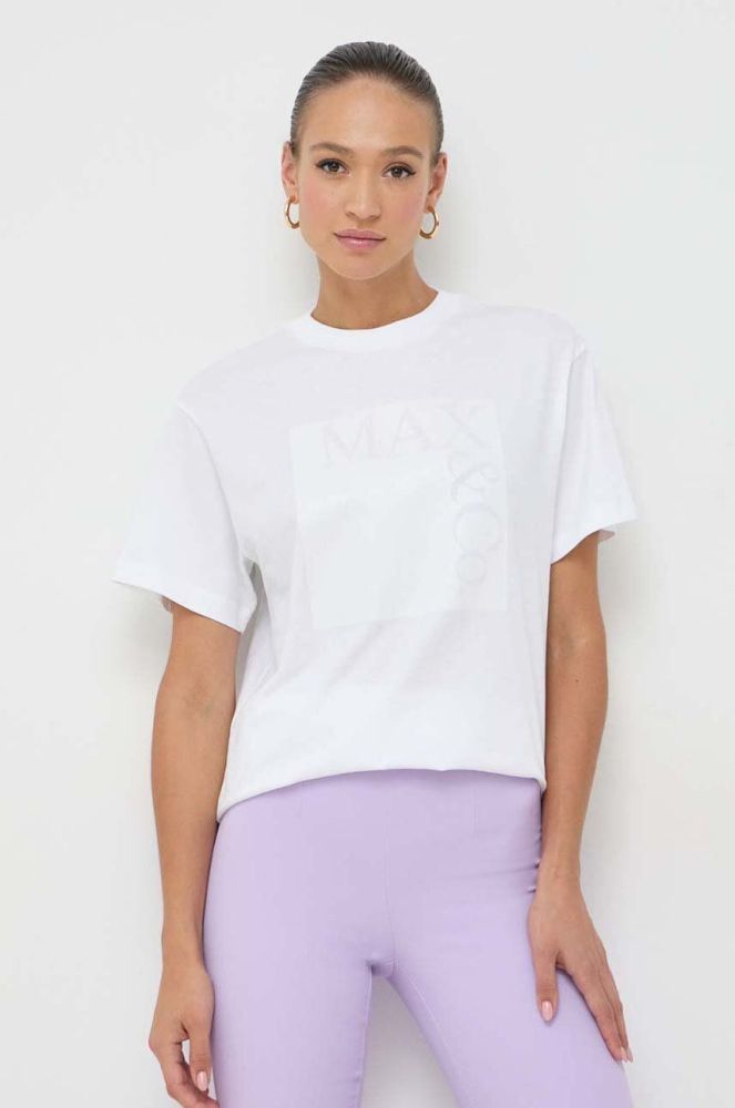 Бавовняна футболка MAX&Co. колір білий (3587764)