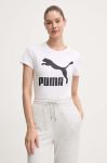 Бавовняна футболка Puma Classic Logo Tee колір білий 530076.02-white