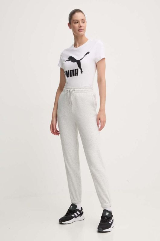 Бавовняна футболка Puma Classic Logo Tee колір білий 530076.02-white фото 2