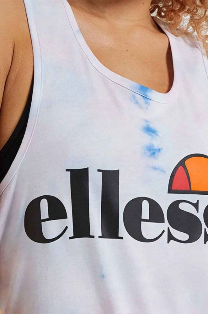 Бавовняний топ Ellesse Abigalle Tie Dye Vest SGI11282-blue колір блакитний фото 3