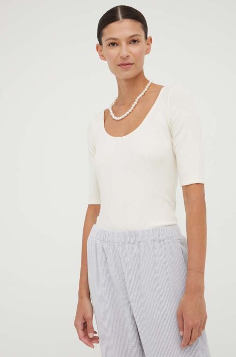 Футболка Samsoe Samsoe жіночий колір бежевий