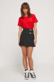 Бавовняна футболка Tommy Jeans жіночий колір червоний (3637669)
