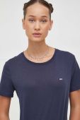 Бавовняна футболка Tommy Jeans жіночий колір синій (3637663)