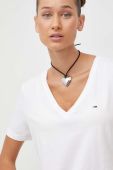 Бавовняна футболка Tommy Jeans жіночий колір білий (3647719)