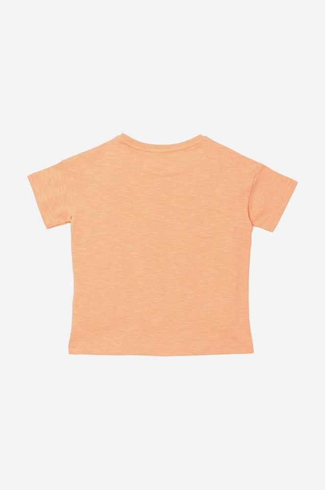 Дитяча бавовняна футболка Kenzo Kids Short Sleeves Tee-Shirt колір помаранчевий фото 2
