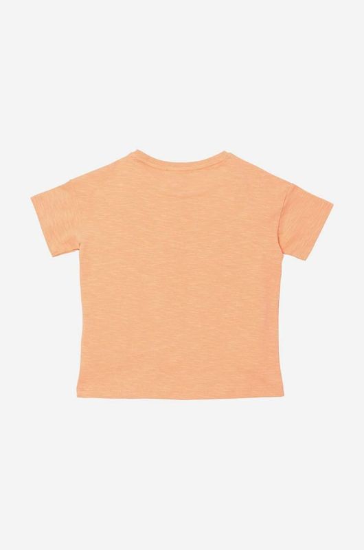 Дитяча бавовняна футболка Kenzo Kids Short Sleeves Tee-Shirt колір помаранчевий фото 2