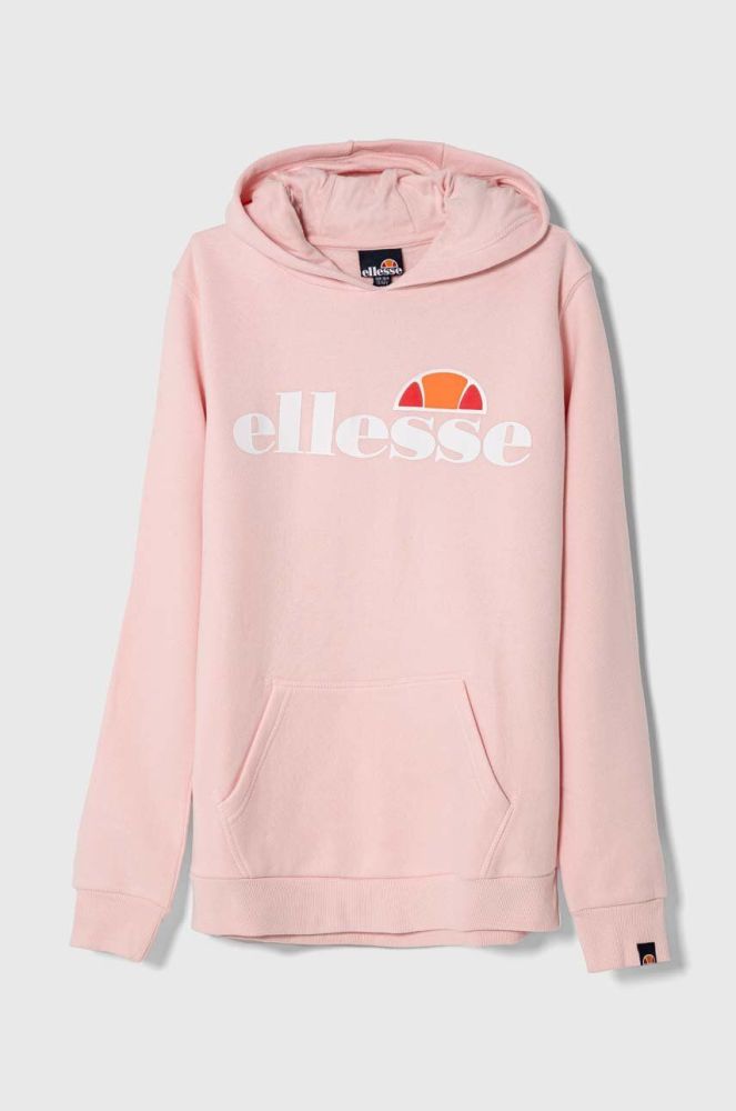 Дитяча бавовняна кофта Ellesse колір рожевий