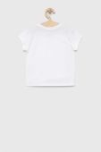 Дитяча бавовняна футболка United Colors of Benetton колір білий однотонний