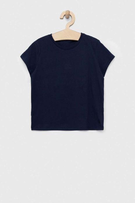 Дитяча бавовняна футболка United Colors of Benetton колір синій однотонний (3063433)