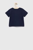 Дитяча бавовняна футболка United Colors of Benetton колір синій однотонний (3050834)