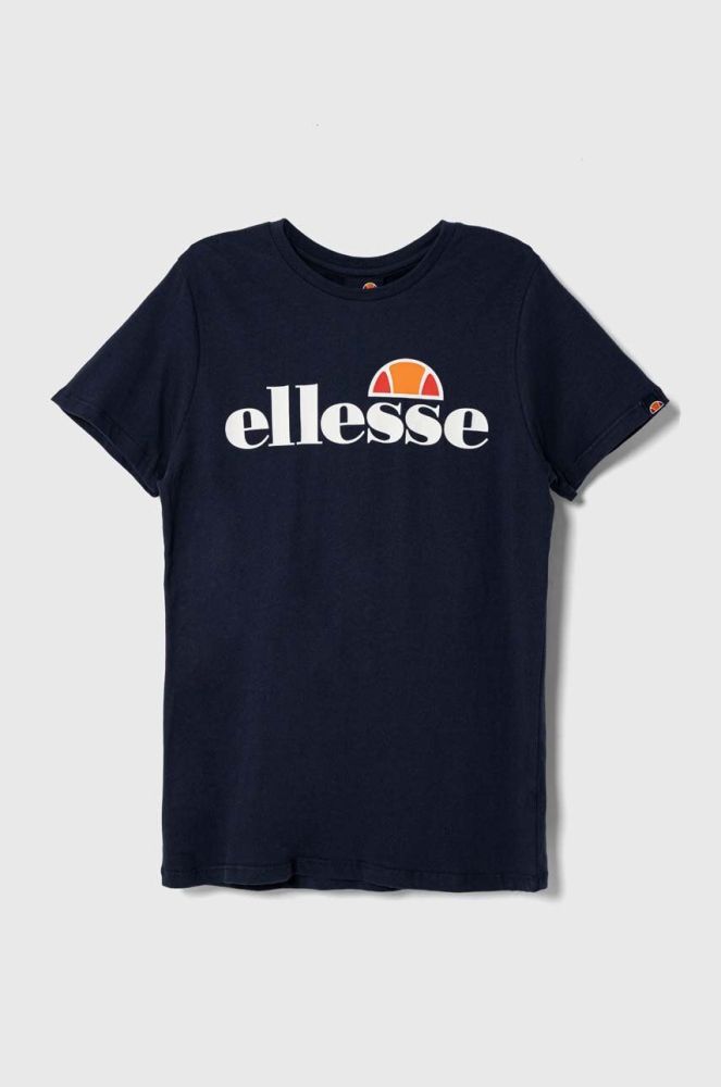 Дитяча бавовняна футболка Ellesse з принтом колір блакитний (3341821)