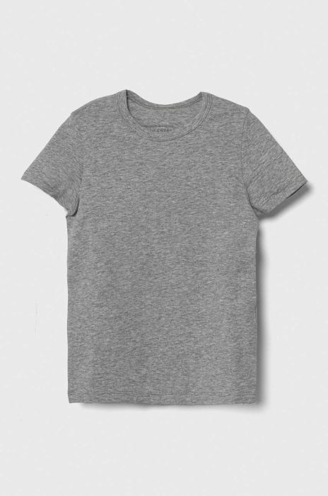 Дитяча футболка United Colors of Benetton 2-pack колір сірий меланж Дитяча футболка United Colors of Benetton 2-pack колір сірий меланж