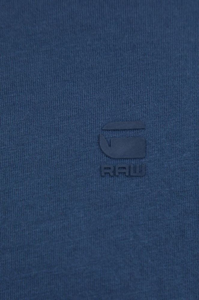 Бавовняна футболка G-Star Raw колір синій однотонний (3329628) фото 5
