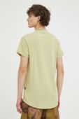 Бавовняна футболка G-Star Raw колір зелений однотонний (2925088)