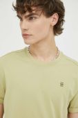 Бавовняна футболка G-Star Raw колір зелений однотонний (2925088)