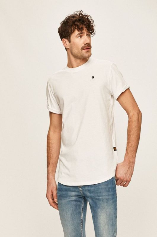 Бавовняна футболка G-Star Raw колір білий однотонний (494698)