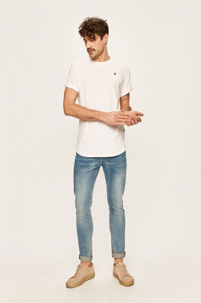 Бавовняна футболка G-Star Raw колір білий однотонний (494698) фото 2