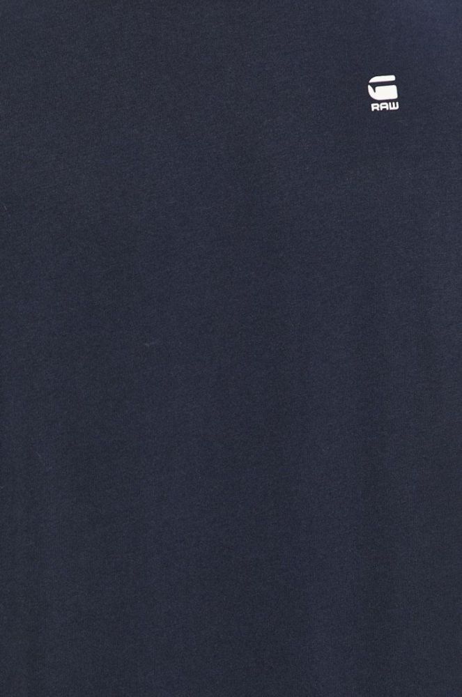 Бавовняна футболка G-Star Raw колір синій однотонний (494702) фото 5