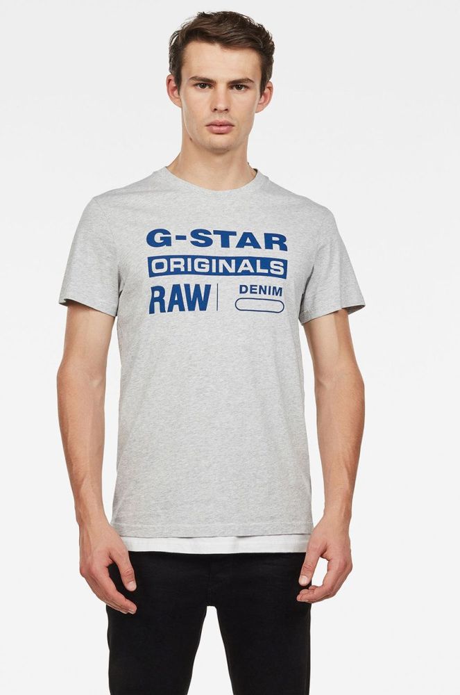 G-Star Raw - Футболка колір сірий (402913)