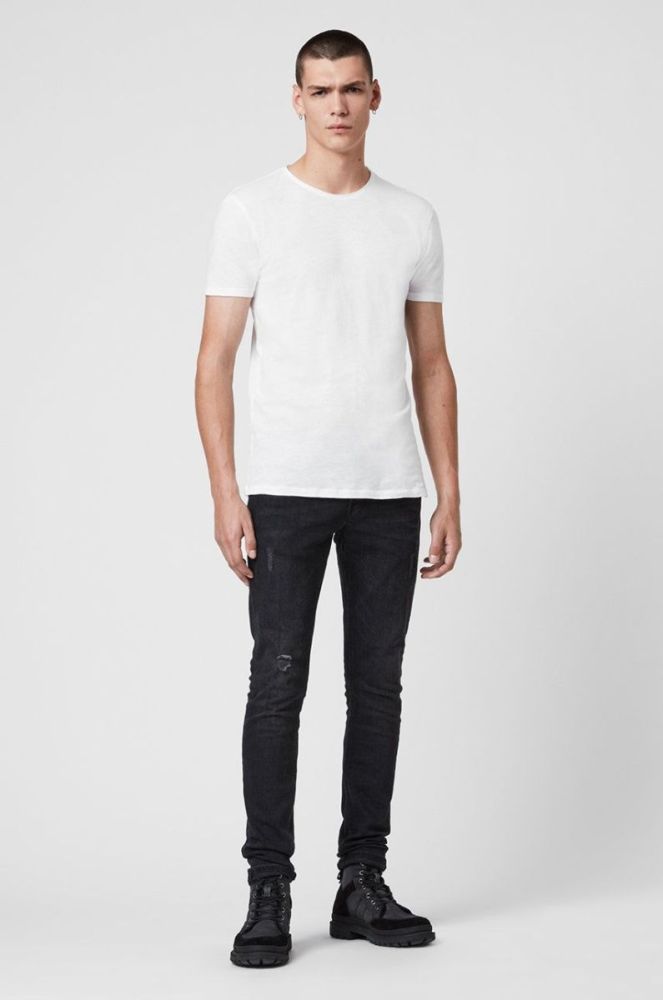AllSaints - Футболка Figure Crew колір білий (854475) фото 3