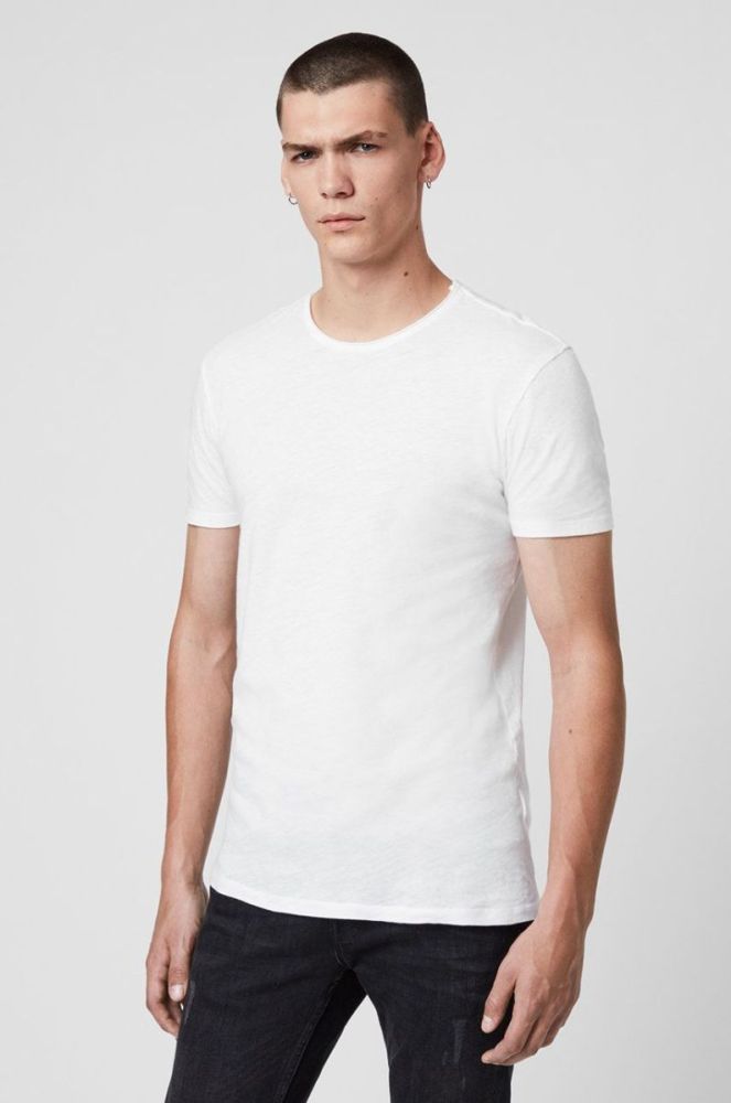 AllSaints - Футболка Figure Crew колір білий (854475) фото 4