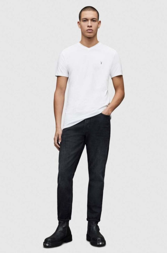 AllSaints - Футболка Tonic V-neck колір білий (854483) фото 4