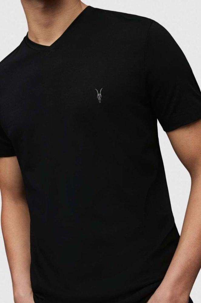AllSaints - Футболка Tonic V-neck колір чорний (854478) фото 2