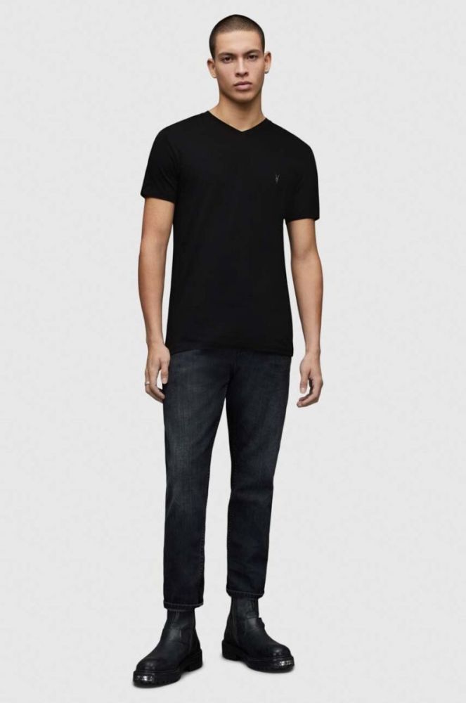 AllSaints - Футболка Tonic V-neck колір чорний (854478) фото 4