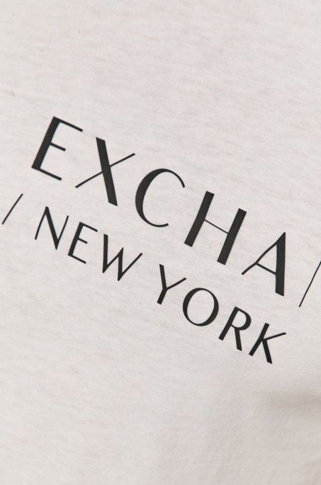 Футболка Armani Exchange чоловіча колір білий з принтом фото 5