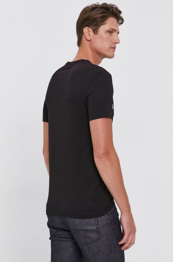 Футболка Armani Exchange чоловіча колір чорний з принтом фото 3