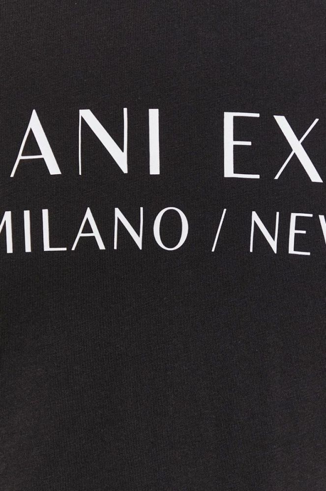 Футболка Armani Exchange чоловіча колір чорний з принтом фото 5