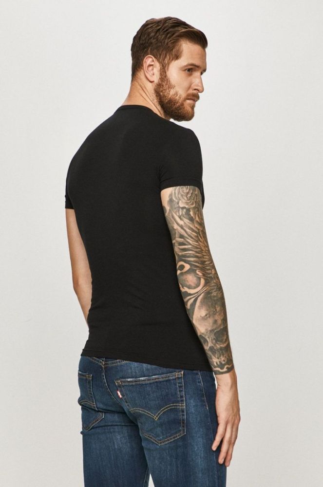 Футболка Armani Exchange 2-pack чоловічий колір чорний однотонний (886431) фото 3