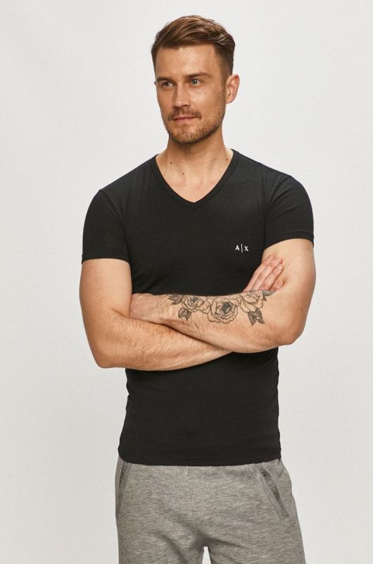 Armani Exchange - Футболки (2-pack) цвет черный (1328484)
