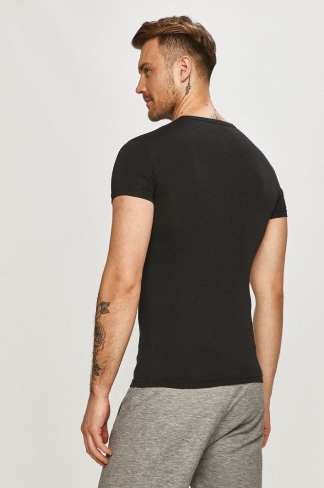 Armani Exchange - Футболки (2-pack) колір чорний (1328484) фото 3