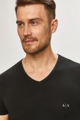 Armani Exchange - Футболки (2-pack) колір чорний (1328484)