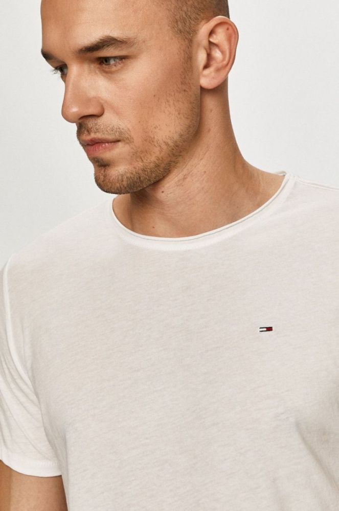 Футболка Tommy Jeans колір білий гладкий фото 4