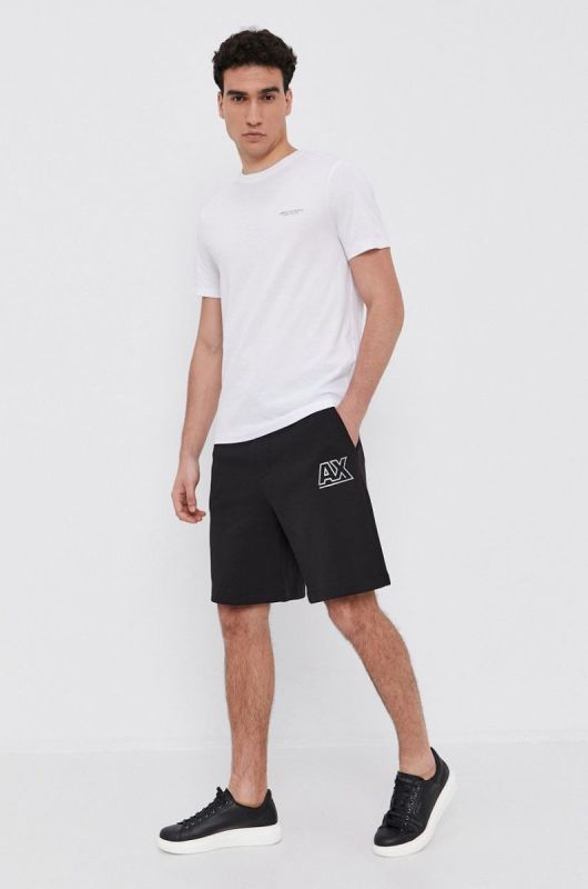 Бавовняна футболка Armani Exchange колір білий з принтом (1540949) фото 2