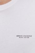 Бавовняна футболка Armani Exchange колір білий з принтом (1540949)