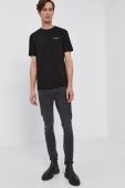 Бавовняна футболка Armani Exchange колір чорний з принтом (1540953)