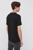 Бавовняна футболка Armani Exchange колір чорний з принтом (1540953)
