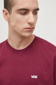 Бавовняна футболка Vans колір фіолетовий гладкий